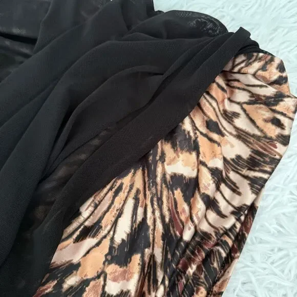 AFRM Signature Mesh Knit Shirred Bodycon Midi Party Dress Size S - Picture 5 of 11